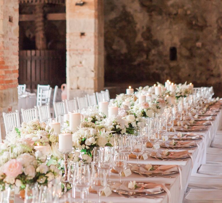 Beautiful Blush Pink Table Setting