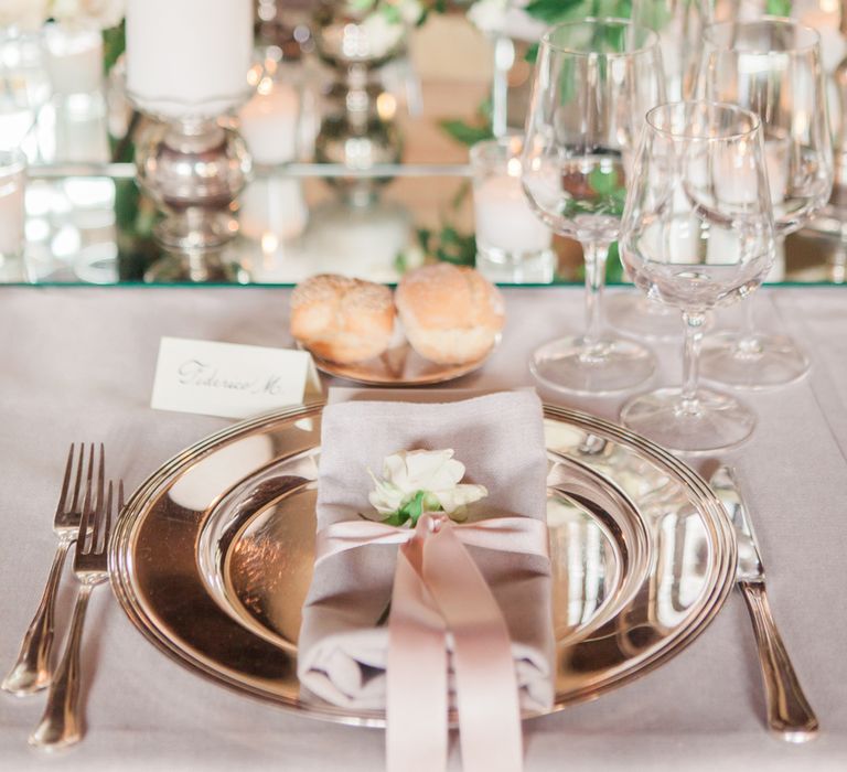 Beautiful Blush Pink Table Setting