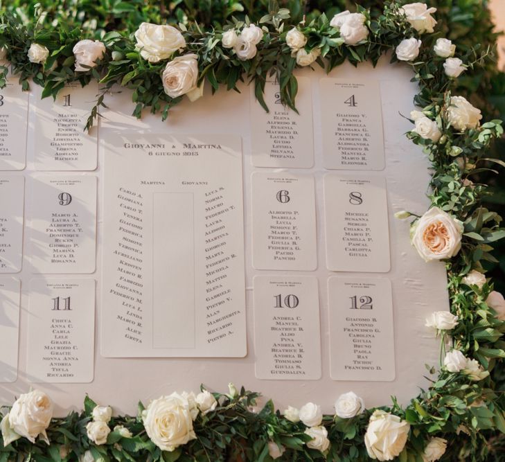 Table Plan With Fresh Flowers