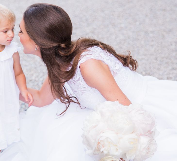 Bride With Flower Girl