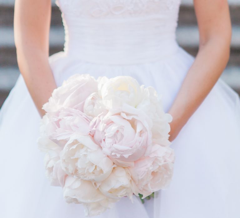 White Peony Wedding Bouquet