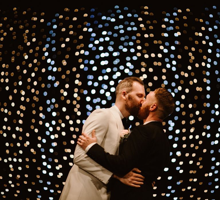 Groom & Groom in Tuxedos at Wedding Ceremony at The Epstein Theatre Liverpool