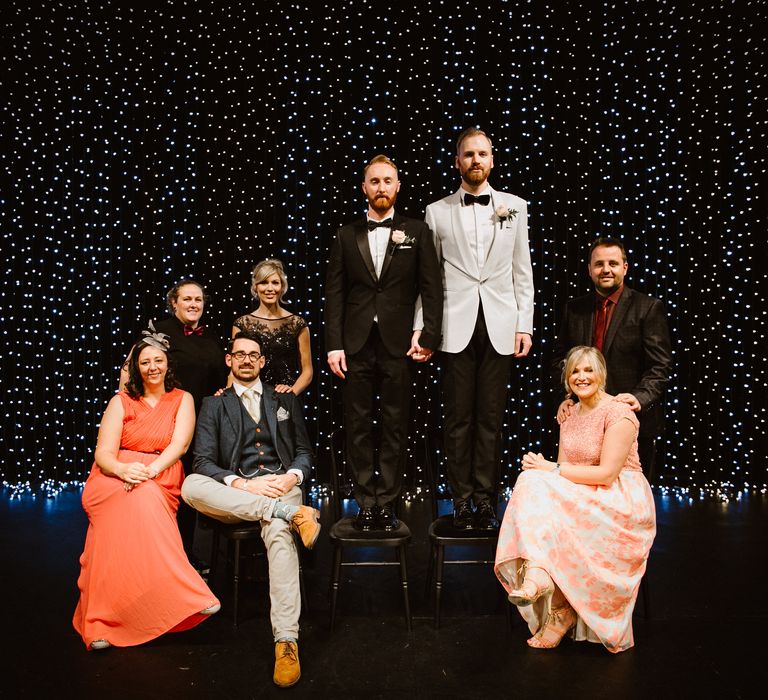 Groom & Groom in Tuxedos at Wedding Ceremony at The Epstein Theatre Liverpool