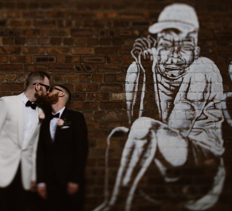 Groom & Groom in Tuxedos