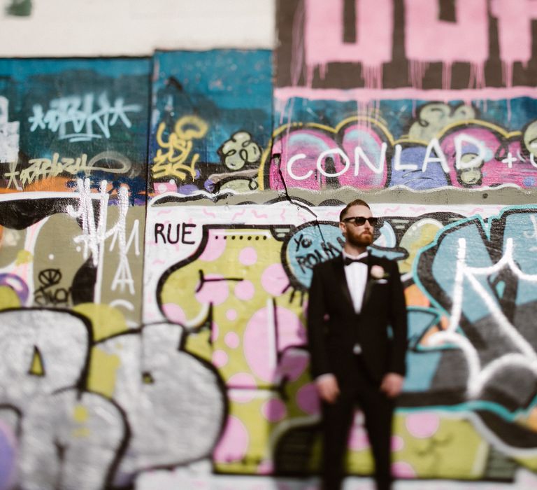 Groom in Black Tuxedo