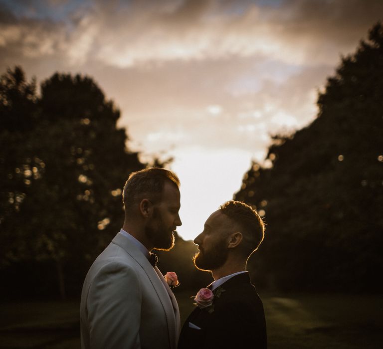 Groom & Groom in Tuxedos