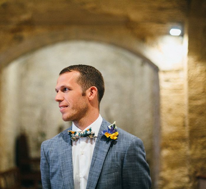 Groom In Light Grey Suit