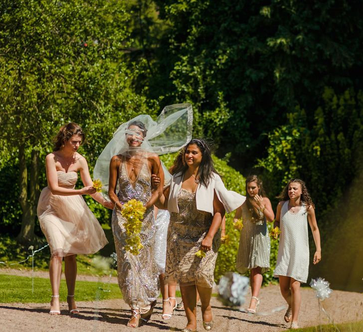 Bride In Sequinned Dress