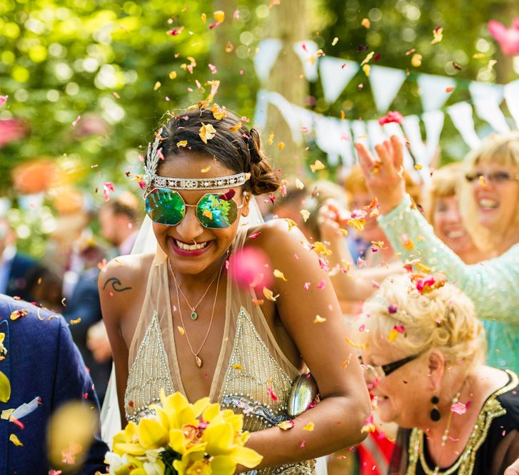 Bride in Sequinned Dress