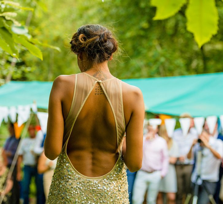 Bride in Sequinned Dress