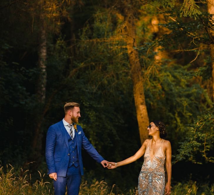 Bride in Sequinned Dress