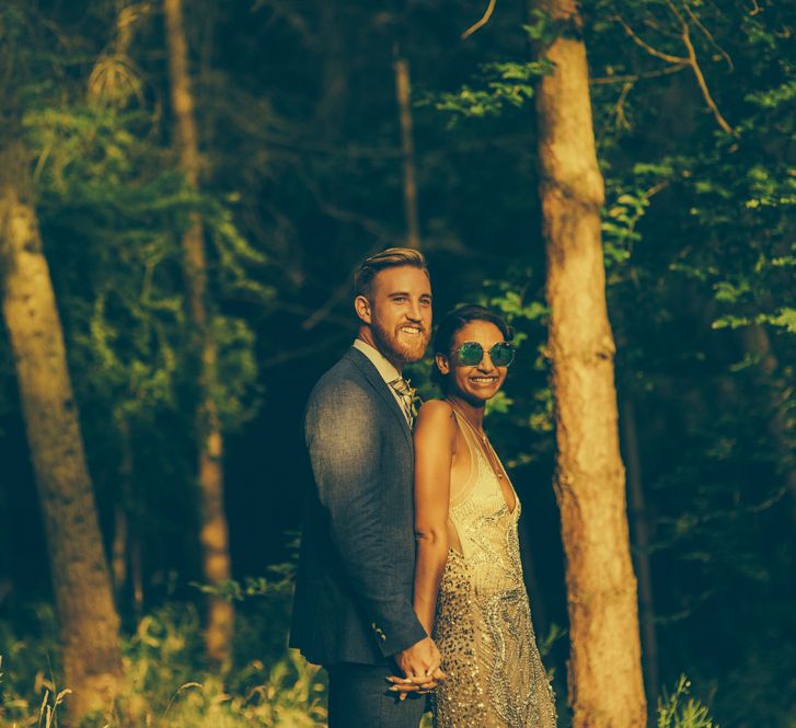 Bride in Sequinned Dress