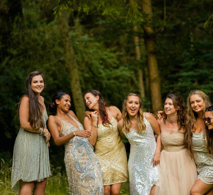 Bride in Sequinned Dress