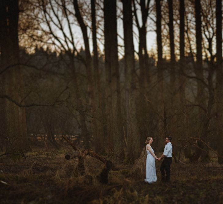 Golden Hour Engagement Pre Wedding Shoot At Thetford Forest Norfolk Suffolk With Stylish Couple And Images From Gione Da Silva