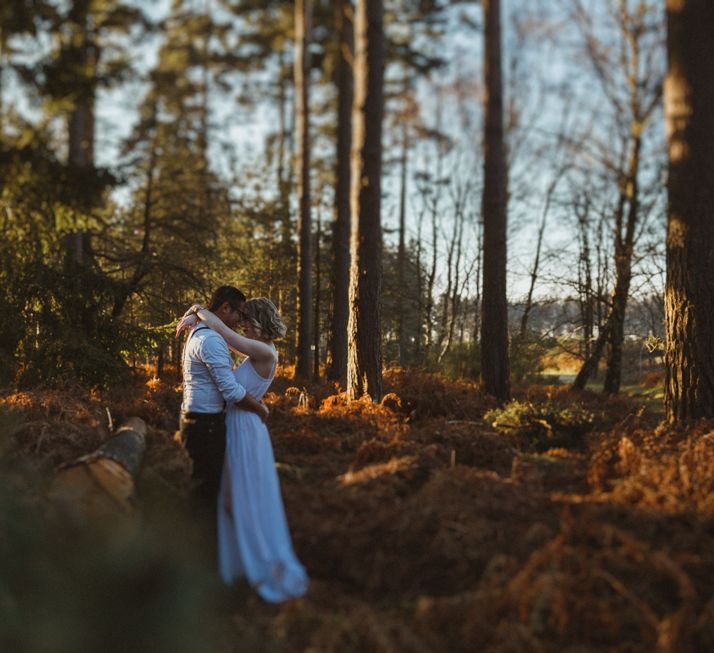 Golden Hour Engagement Pre Wedding Shoot At Thetford Forest Norfolk Suffolk With Stylish Couple And Images From Gione Da Silva