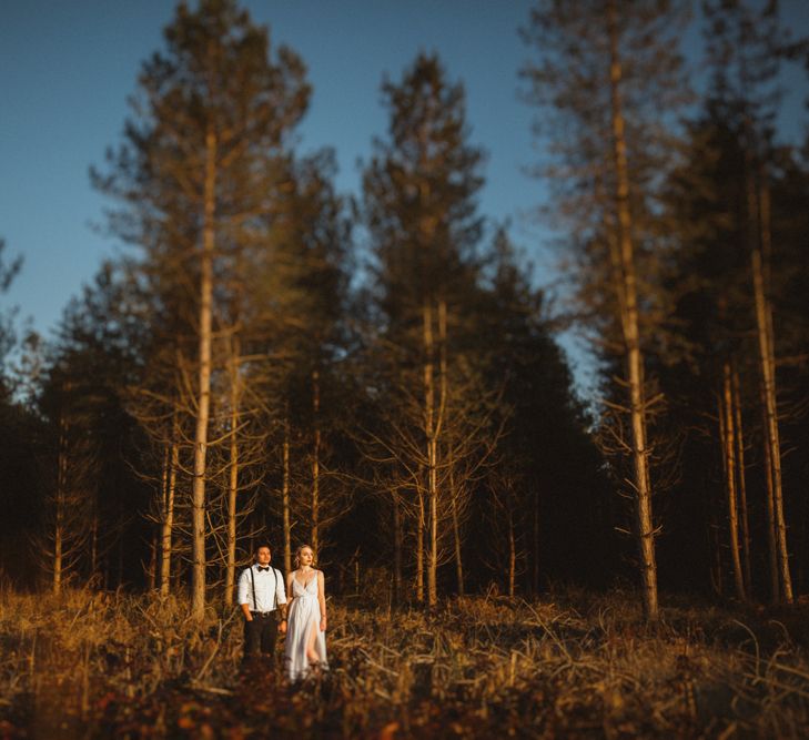 Golden Hour Engagement Pre Wedding Shoot At Thetford Forest Norfolk Suffolk With Stylish Couple And Images From Gione Da Silva