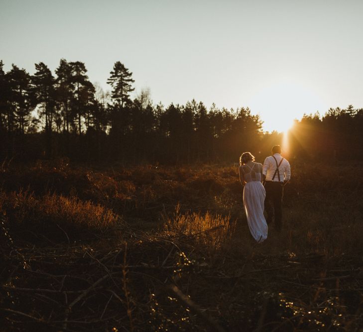 Golden Hour Engagement Pre Wedding Shoot At Thetford Forest Norfolk Suffolk With Stylish Couple And Images From Gione Da Silva