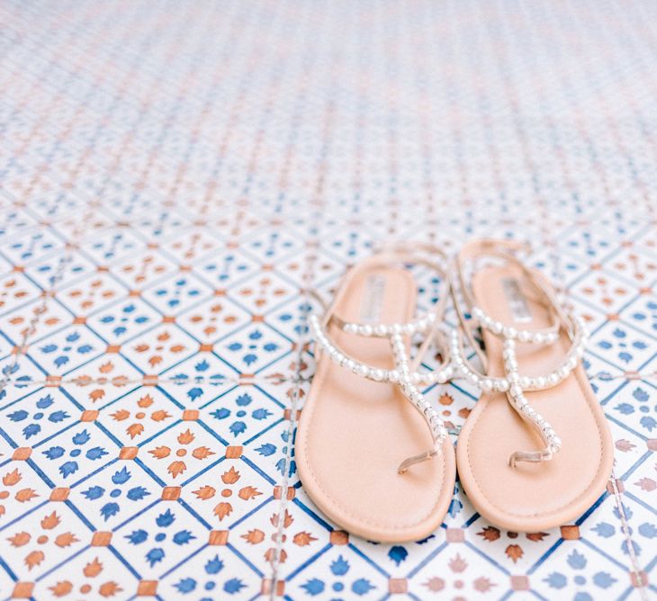 Pretty Bridal Sandals For A Destination Wedding