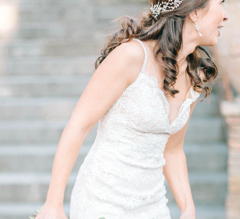 Sicily Elopement Wedding With Bride In Wtoo By Watters And BHLDN Accessories With Images From Sarah Jane Ethan Photography