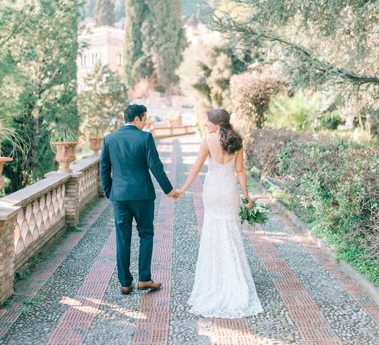 Sicily Elopement Wedding With Bride In Wtoo By Watters And BHLDN Accessories With Images From Sarah Jane Ethan Photography