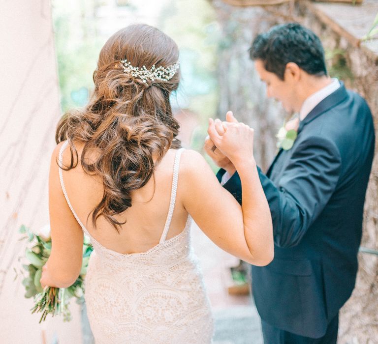 Sicily Elopement Wedding With Bride In Wtoo By Watters And BHLDN Accessories With Images From Sarah Jane Ethan Photography