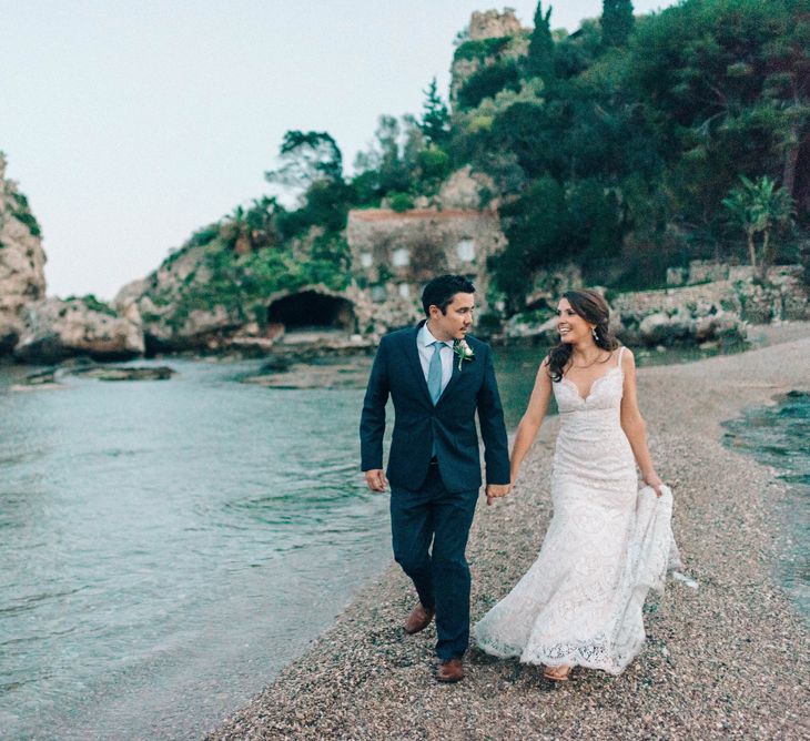 Sicily Elopement Wedding With Bride In Wtoo By Watters And BHLDN Accessories With Images From Sarah Jane Ethan Photography