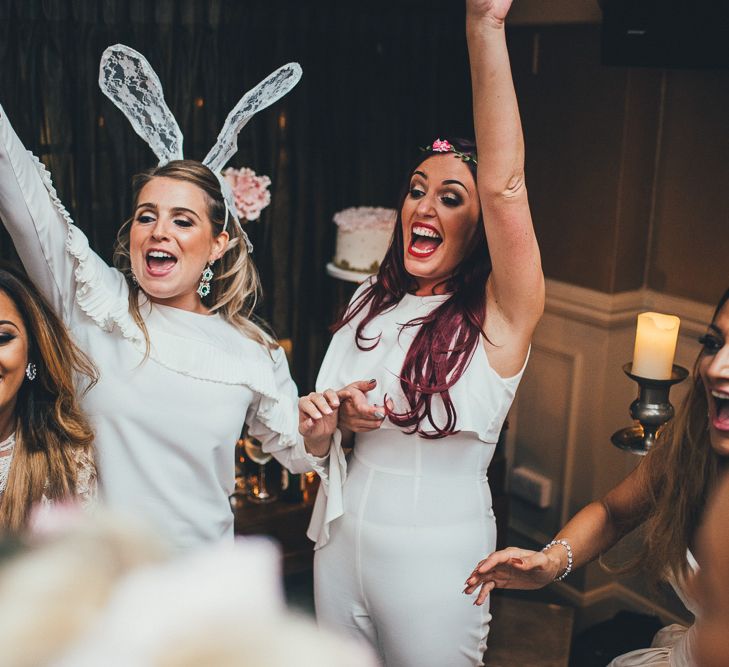 Bridesmaids In White