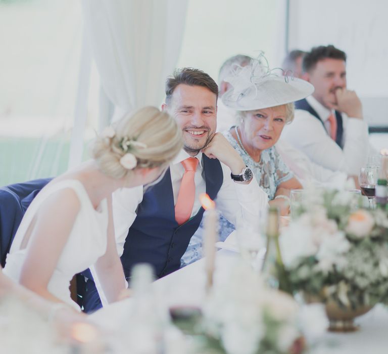 Speeches | Outdoor Peach Wedding at Courteenhall House in Northamptonshire Planned by Your Story Events | Ferri Photography