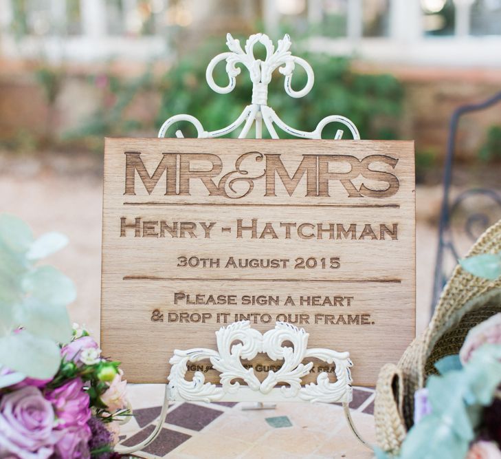 Wooden Plaque Wedding Sign