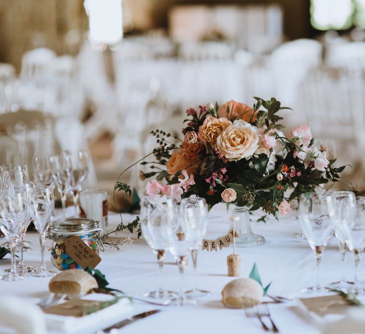 Elegant French Chateau Wedding With Bride In Catherine Deane & Bridesmaids In Navy ASOS Dresses Images By Green Antlers Photography