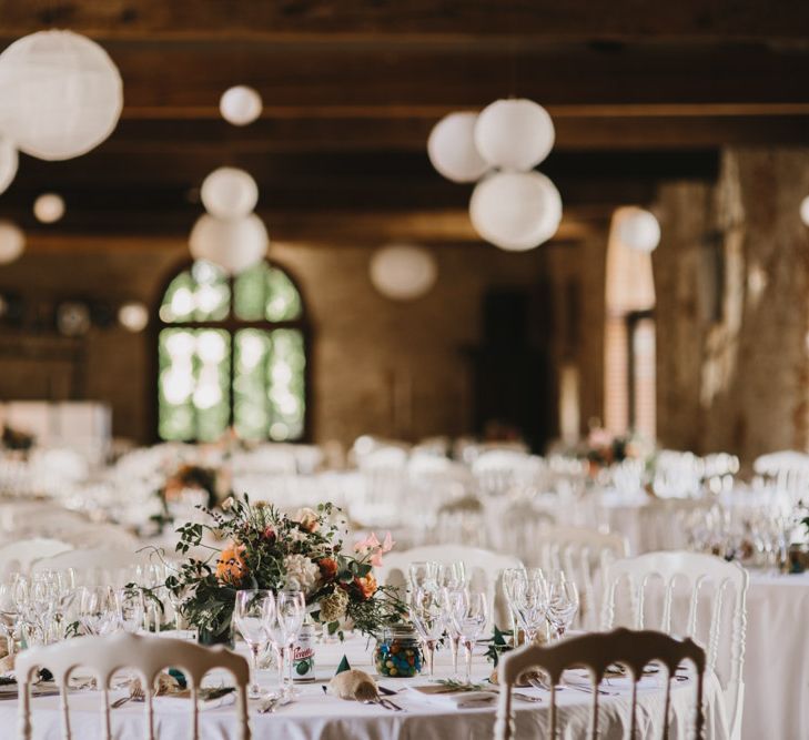 Elegant French Chateau Wedding With Bride In Catherine Deane & Bridesmaids In Navy ASOS Dresses Images By Green Antlers Photography