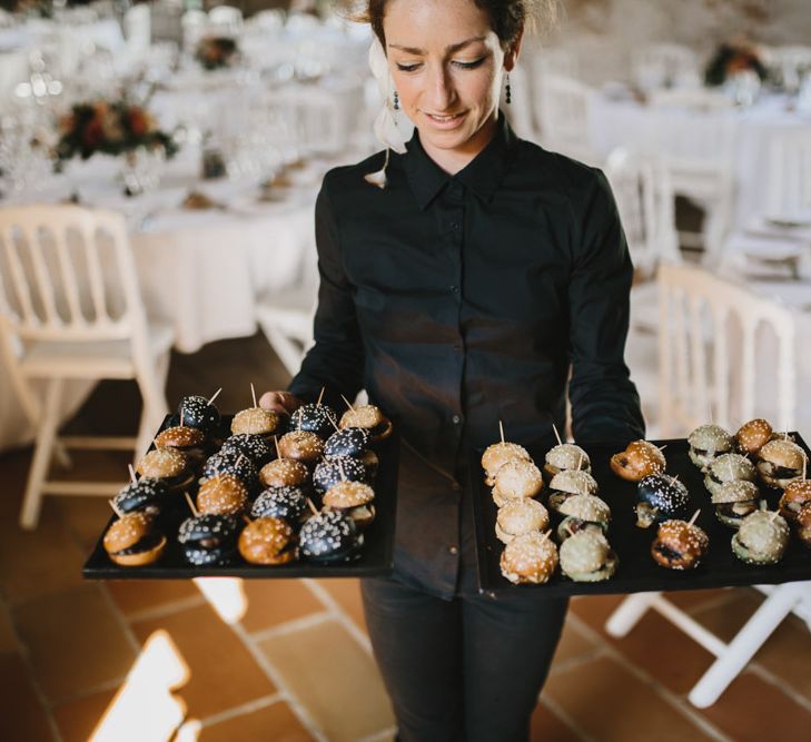 Elegant French Chateau Wedding With Bride In Catherine Deane & Bridesmaids In Navy ASOS Dresses Images By Green Antlers Photography