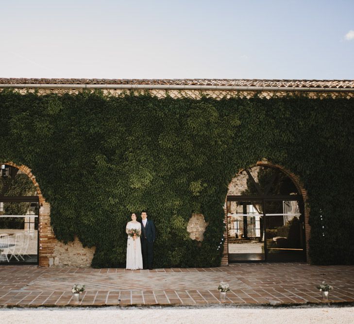 Elegant French Chateau Wedding With Bride In Catherine Deane & Bridesmaids In Navy ASOS Dresses Images By Green Antlers Photography