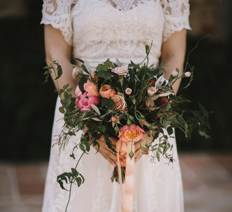 Elegant French Chateau Wedding With Bride In Catherine Deane & Bridesmaids In Navy ASOS Dresses Images By Green Antlers Photography