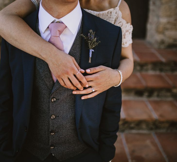 Elegant French Chateau Wedding With Bride In Catherine Deane & Bridesmaids In Navy ASOS Dresses Images By Green Antlers Photography