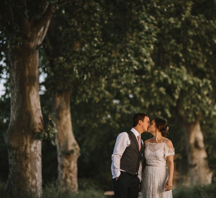 Elegant French Chateau Wedding With Bride In Catherine Deane & Bridesmaids In Navy ASOS Dresses Images By Green Antlers Photography