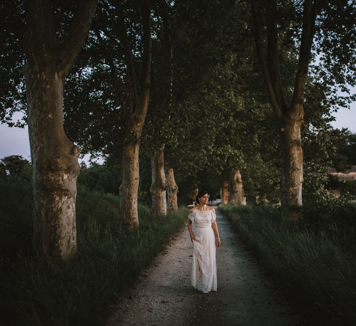 Elegant French Chateau Wedding With Bride In Catherine Deane & Bridesmaids In Navy ASOS Dresses Images By Green Antlers Photography