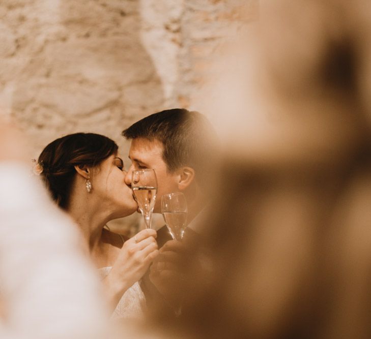 Elegant French Chateau Wedding With Bride In Catherine Deane & Bridesmaids In Navy ASOS Dresses Images By Green Antlers Photography