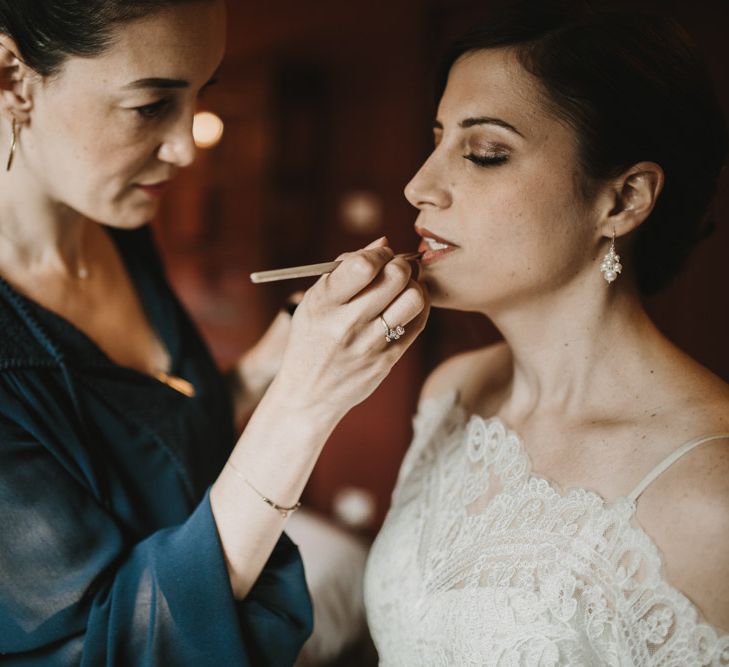 Elegant French Chateau Wedding With Bride In Catherine Deane & Bridesmaids In Navy ASOS Dresses Images By Green Antlers Photography