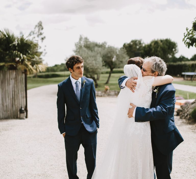 Elegant French Chateau Wedding With Bride In Catherine Deane & Bridesmaids In Navy ASOS Dresses Images By Green Antlers Photography