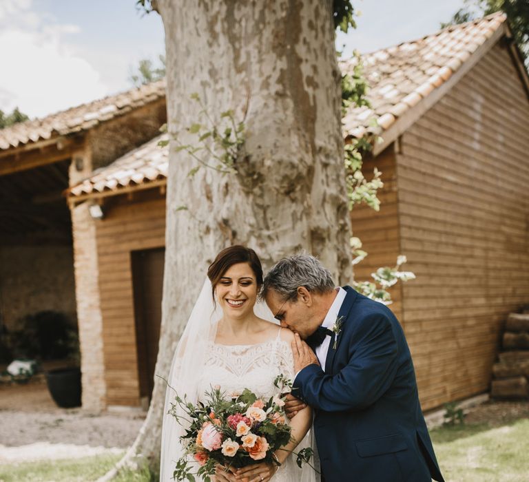 Elegant French Chateau Wedding With Bride In Catherine Deane & Bridesmaids In Navy ASOS Dresses Images By Green Antlers Photography