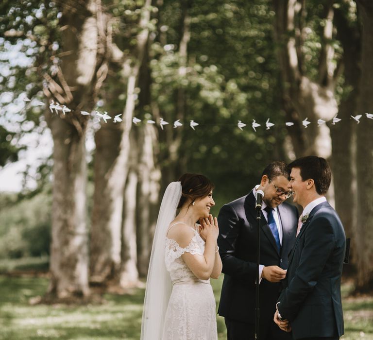 Elegant French Chateau Wedding With Bride In Catherine Deane & Bridesmaids In Navy ASOS Dresses Images By Green Antlers Photography