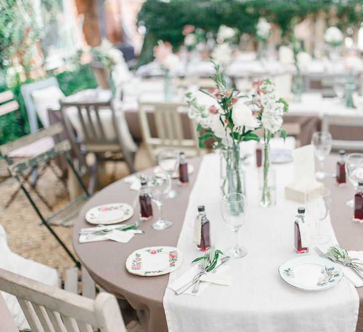 Tablescape | Secret Garden Reception at Castle Cottage Cafe, Oakham | White Stag Wedding Photography