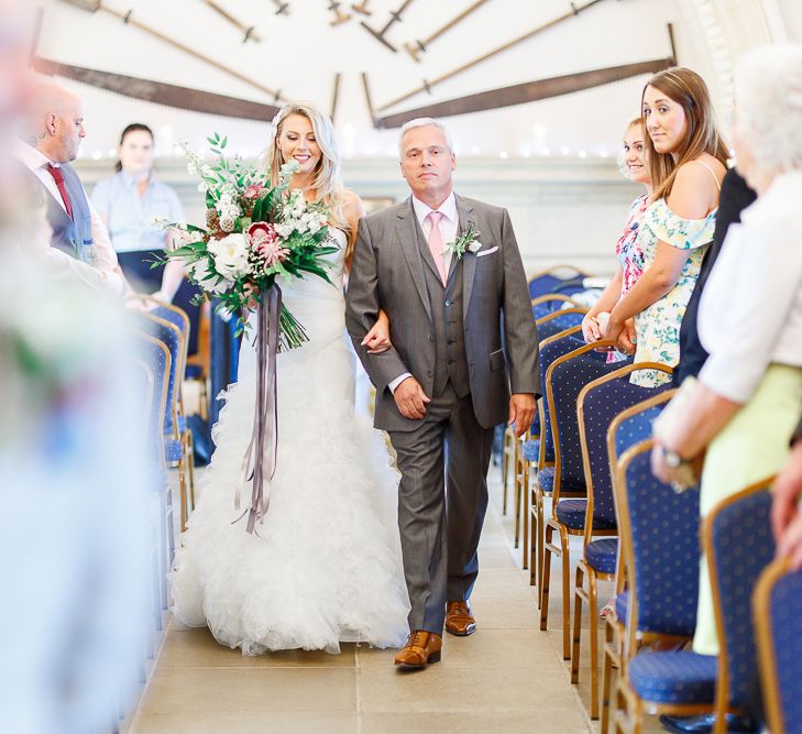 Bridal Entrance | Pronovias Wedding Dress | Wedding Ceremony at Normanton Church on Rutland Water | White Stag Wedding Photography