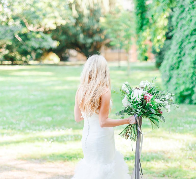 Bride in Pronovias Wedding Dress | Normanton Church on Rutland Water | White Stag Wedding Photography