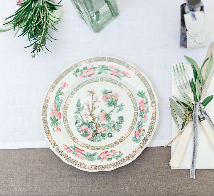 Place Setting | Secret Garden Reception at Castle Cottage Cafe, Oakham | White Stag Wedding Photography