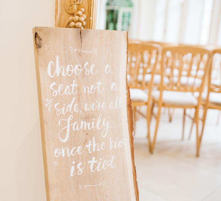 Choose a Seat Wooden Wedding Sign