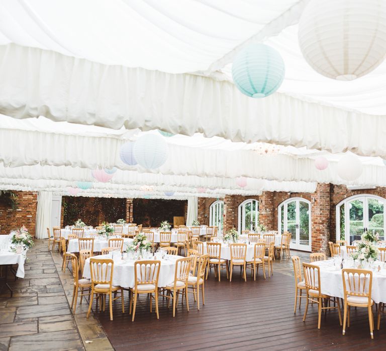 Northbrook Park, Surrey Wedding Reception with Hanging Lanterns