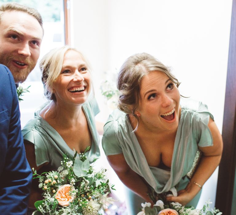 Bridesmaids in Mint Green Ghost Sylvia Bridesmaid Dresses