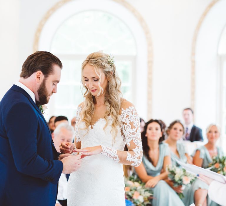 Bride & Groom Northbrook Park Wedding Ceremony